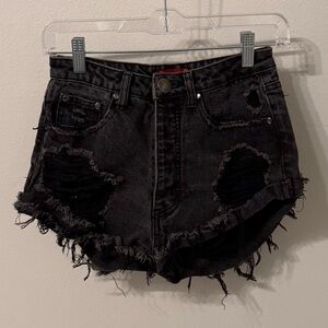 Signature Black Jean Shorts